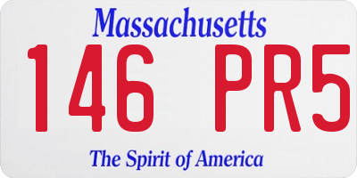 MA license plate 146PR5