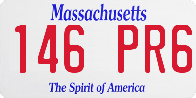 MA license plate 146PR6