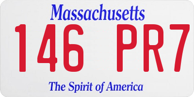 MA license plate 146PR7