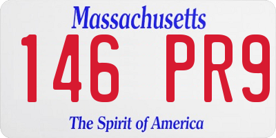 MA license plate 146PR9