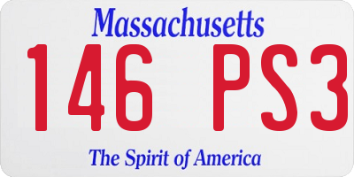 MA license plate 146PS3