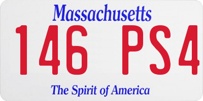 MA license plate 146PS4