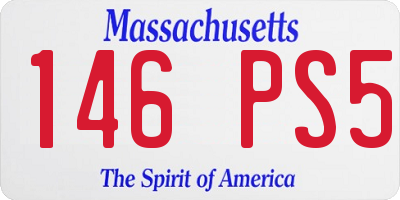 MA license plate 146PS5