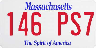 MA license plate 146PS7