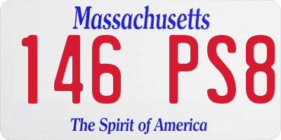 MA license plate 146PS8