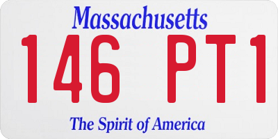 MA license plate 146PT1
