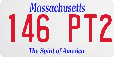 MA license plate 146PT2