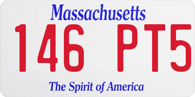 MA license plate 146PT5