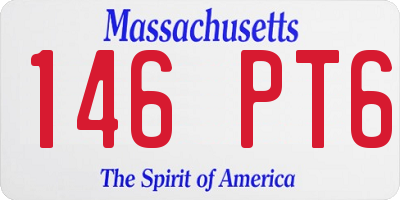 MA license plate 146PT6