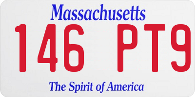 MA license plate 146PT9