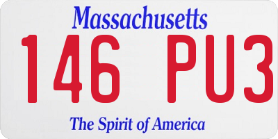 MA license plate 146PU3