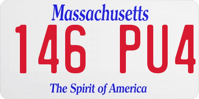 MA license plate 146PU4