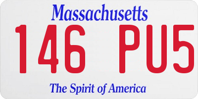 MA license plate 146PU5