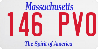MA license plate 146PV0