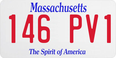 MA license plate 146PV1
