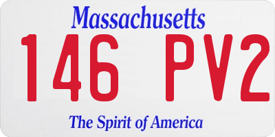 MA license plate 146PV2