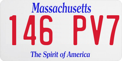 MA license plate 146PV7
