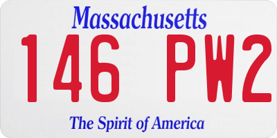 MA license plate 146PW2