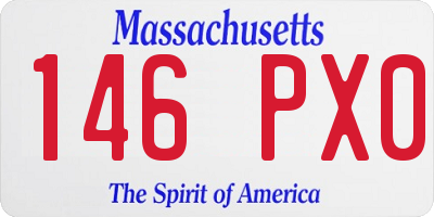 MA license plate 146PX0