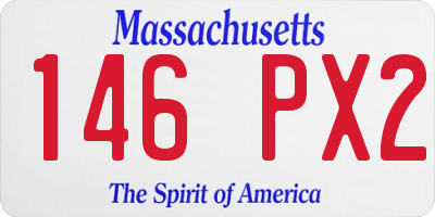 MA license plate 146PX2