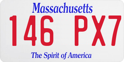 MA license plate 146PX7