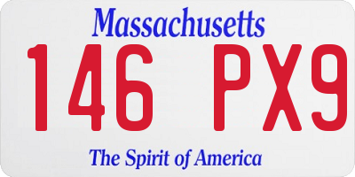 MA license plate 146PX9