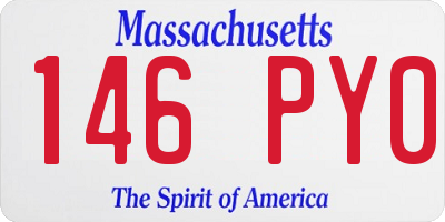 MA license plate 146PY0