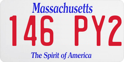 MA license plate 146PY2