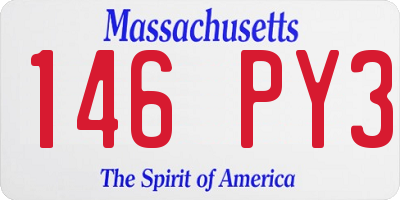 MA license plate 146PY3