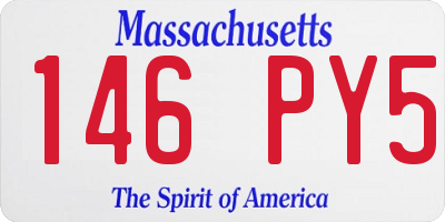 MA license plate 146PY5