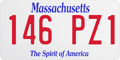 MA license plate 146PZ1