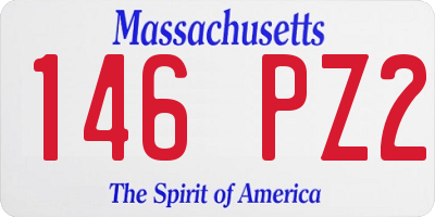 MA license plate 146PZ2