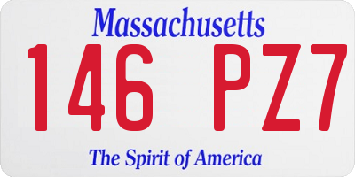 MA license plate 146PZ7