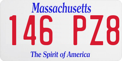 MA license plate 146PZ8