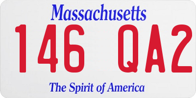 MA license plate 146QA2