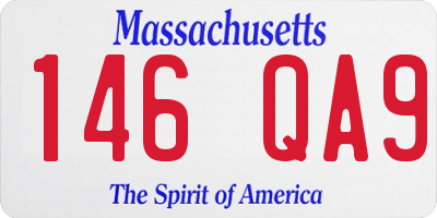 MA license plate 146QA9