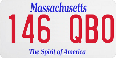 MA license plate 146QB0
