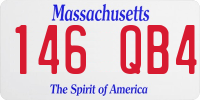 MA license plate 146QB4