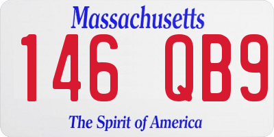 MA license plate 146QB9