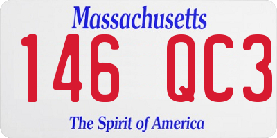 MA license plate 146QC3