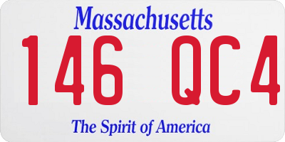 MA license plate 146QC4