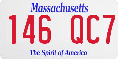 MA license plate 146QC7