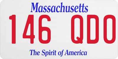 MA license plate 146QD0