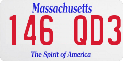 MA license plate 146QD3