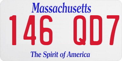 MA license plate 146QD7
