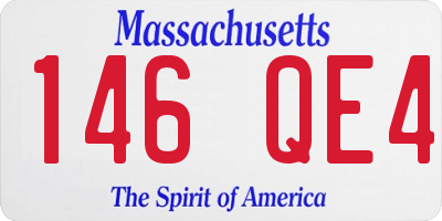 MA license plate 146QE4