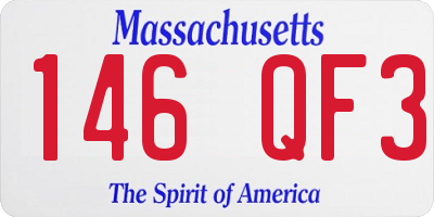 MA license plate 146QF3