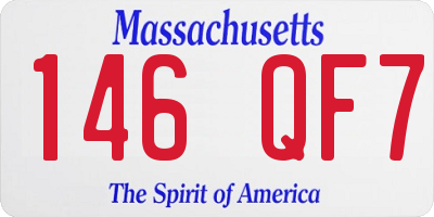 MA license plate 146QF7