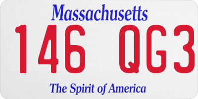 MA license plate 146QG3