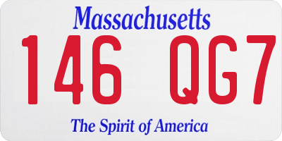 MA license plate 146QG7